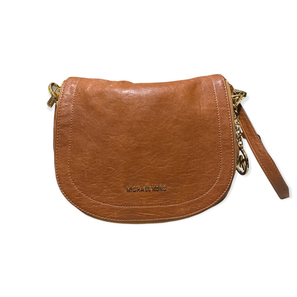 Michael Kors leather stanthorpe brown medium crossbody
